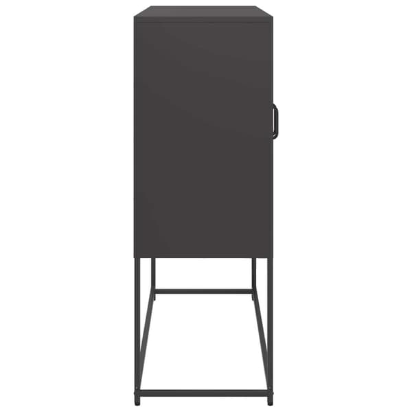 vidaXL skænk 100,5x39x107 cm koldvalset stål sort