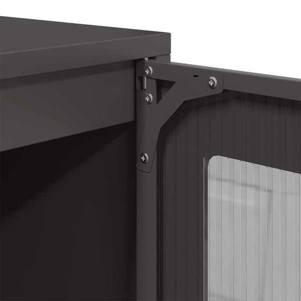 vidaXL skænk 100,5x39x107 cm koldvalset stål sort