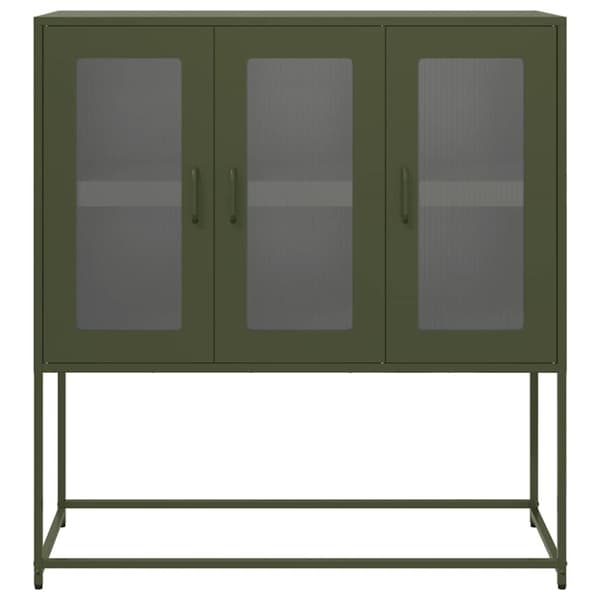 vidaXL Senkki oliivinvihreä 100,5x39x107 cm kylmävalssattu teräs
