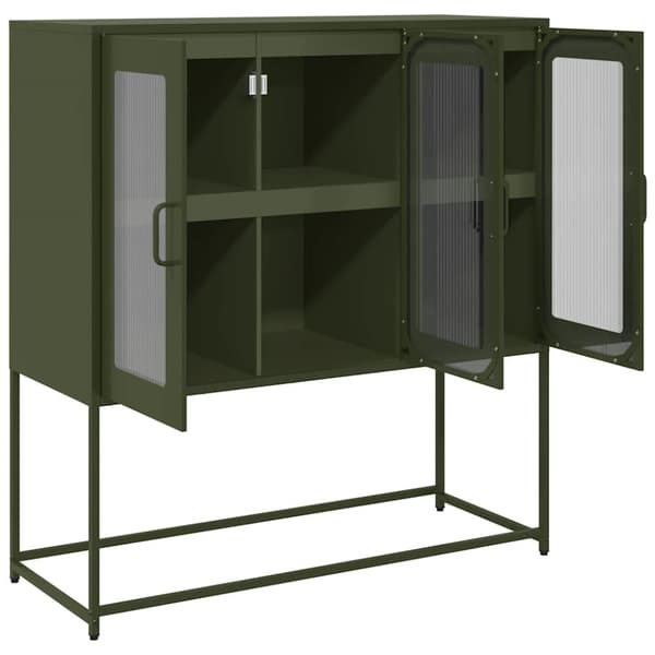 vidaXL Senkki oliivinvihreä 100,5x39x107 cm kylmävalssattu teräs