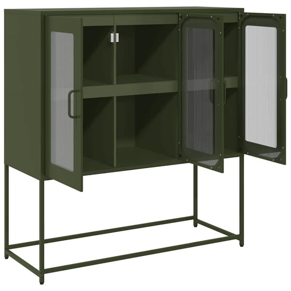 vidaXL Senkki oliivinvihreä 100,5x39x107 cm kylmävalssattu teräs