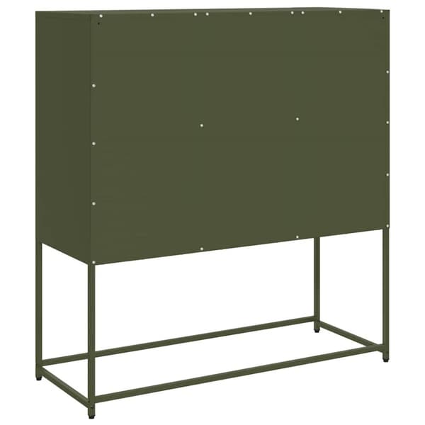 vidaXL Senkki oliivinvihreä 100,5x39x107 cm kylmävalssattu teräs