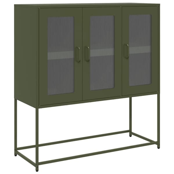 vidaXL Senkki oliivinvihreä 100,5x39x107 cm kylmävalssattu teräs