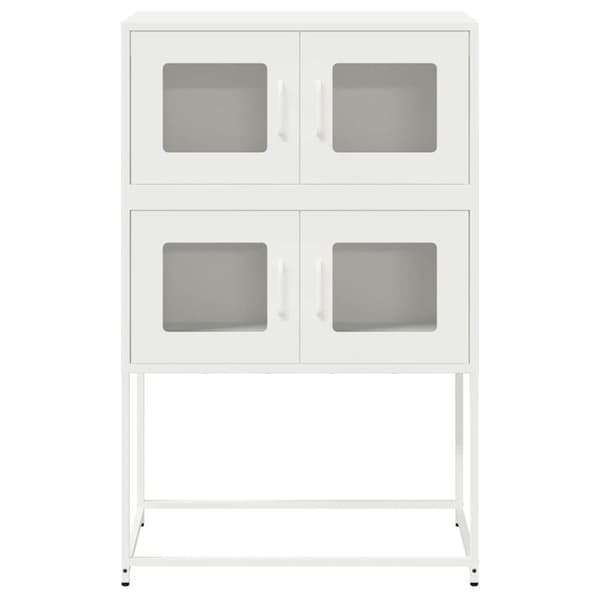 vidaXL Highboard Valkoinen 68x39x107 cm Teräs