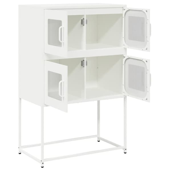 vidaXL Highboard Valkoinen 68x39x107 cm Teräs