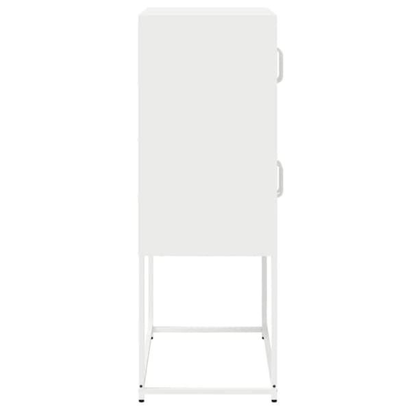 vidaXL Highboard Valkoinen 68x39x107 cm Teräs