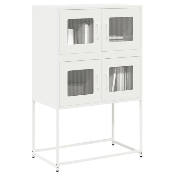 vidaXL Highboard Valkoinen 68x39x107 cm Teräs