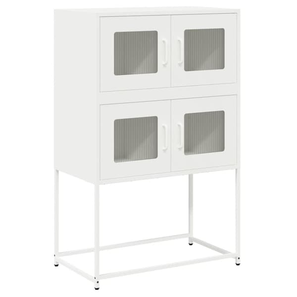 vidaXL højskab 68x39x107 cm stål hvid