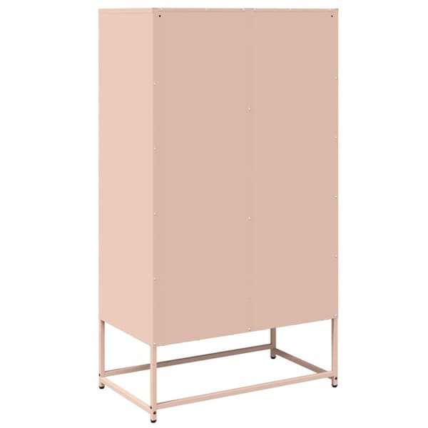 vidaXL højskab 68x39x123 cm stål lyserød