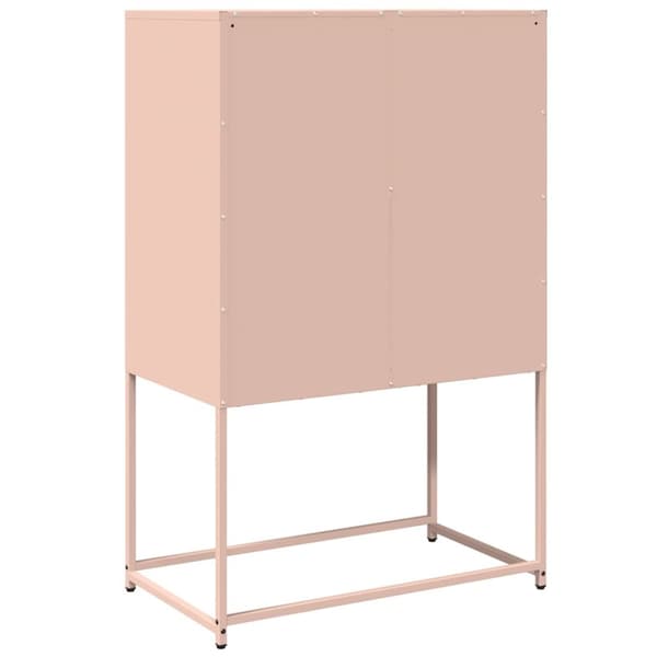 vidaXL højskab 68x39x107 cm stål lyserød