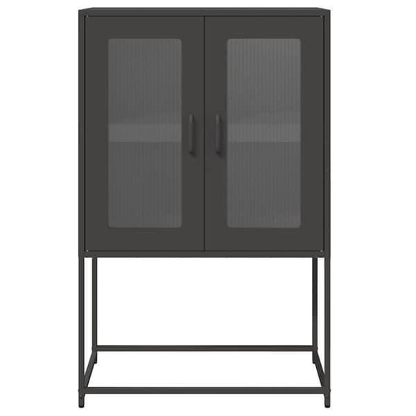vidaXL Highboard Musta 68x39x107 cm Teräs