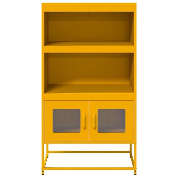 vidaXL højskab 68x39x123 cm stål sennepsgul