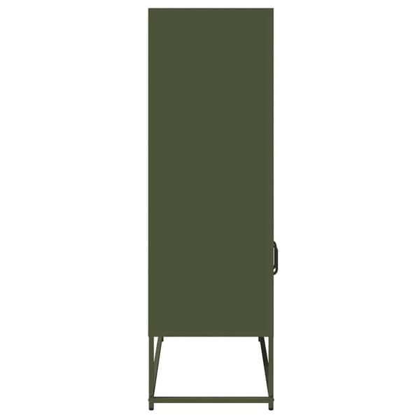 vidaXL højskab 68x39x123 cm stål olivengrøn