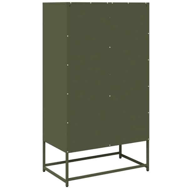 vidaXL højskab 68x39x123 cm stål olivengrøn