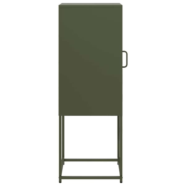 vidaXL senkki oliivinvihreä 36x39x107 cm kylmävalssattu teräs