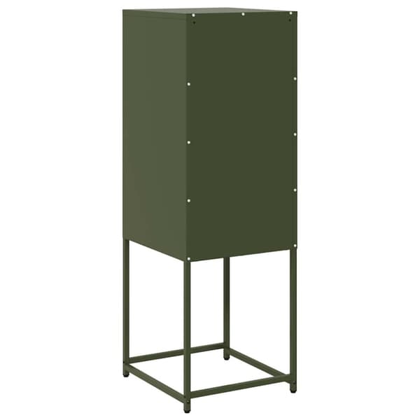 vidaXL senkki oliivinvihreä 36x39x107 cm kylmävalssattu teräs