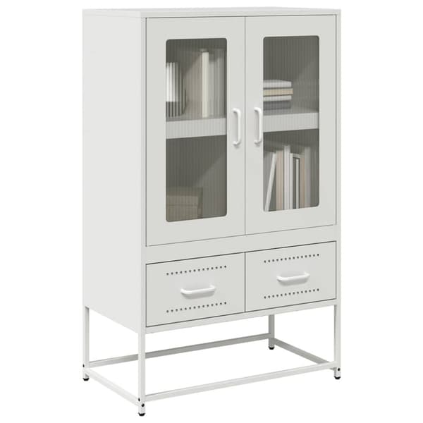 vidaXL skab 68x39x111,5 cm stål hvid