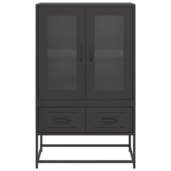 vidaXL skab 68x39x111,5 cm stål sort