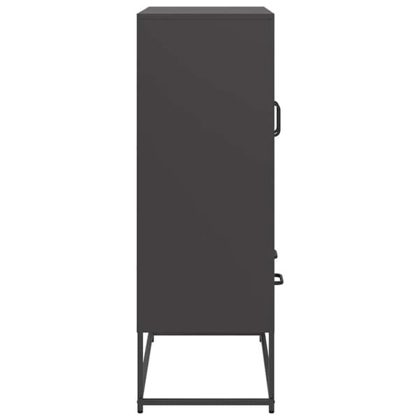 vidaXL skab 68x39x111,5 cm stål sort