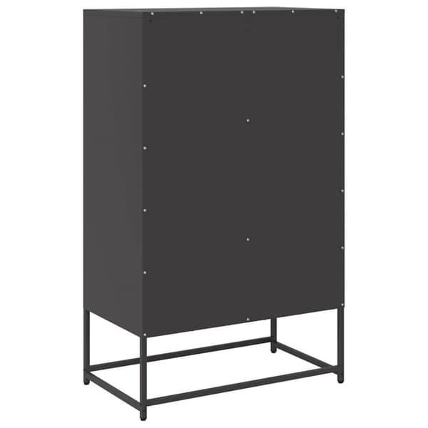 vidaXL skab 68x39x111,5 cm stål sort
