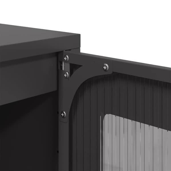 vidaXL skab 68x39x111,5 cm stål sort