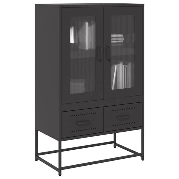 vidaXL skab 68x39x111,5 cm stål sort