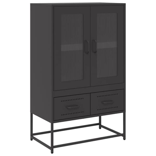 vidaXL skab 68x39x111,5 cm stål sort