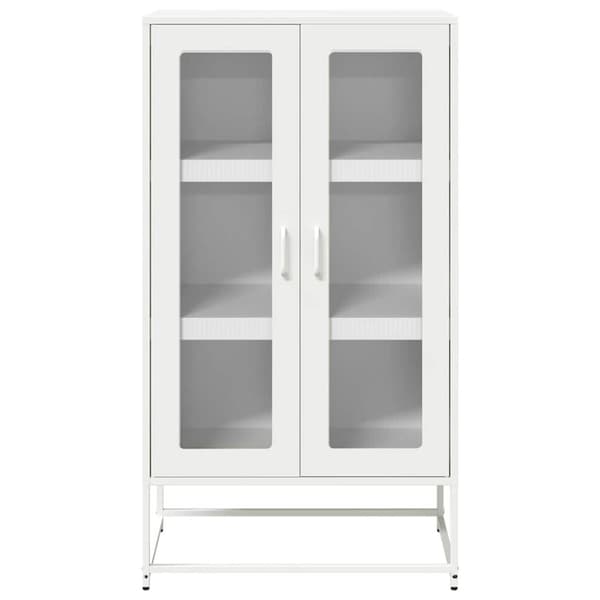 vidaXL højskab 68x39x123 cm stål hvid
