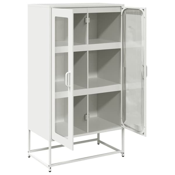 vidaXL højskab 68x39x123 cm stål hvid