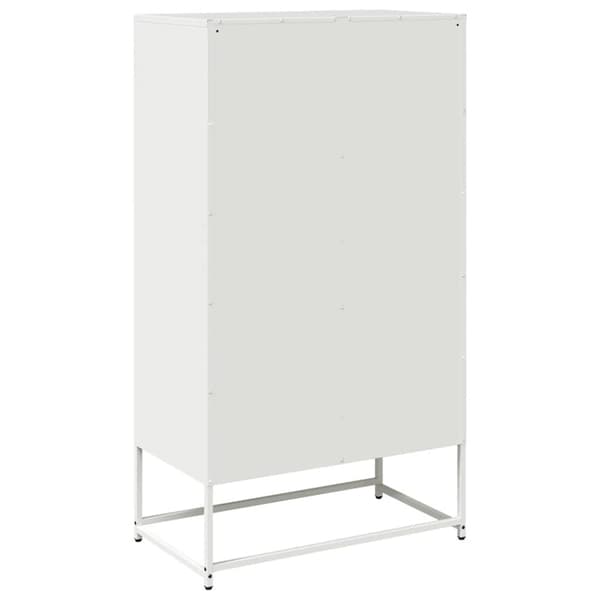 vidaXL højskab 68x39x123 cm stål hvid