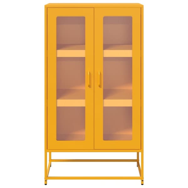 vidaXL højskab 68x39x123 cm stål sennepsgul