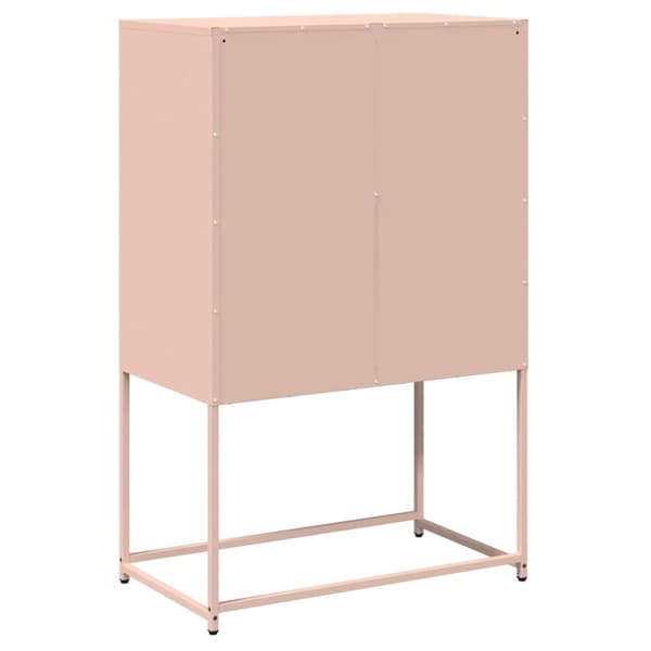vidaXL højskab 68x39x107 cm stål lyserød