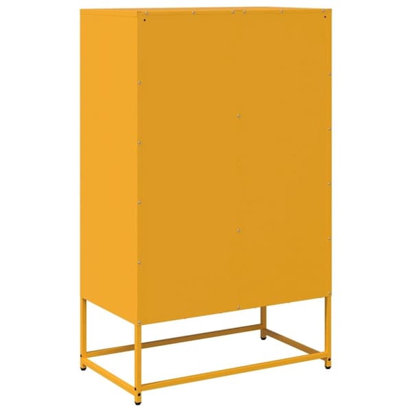 vidaXL højskab 68x39x111,5 cm stål sennepsgul