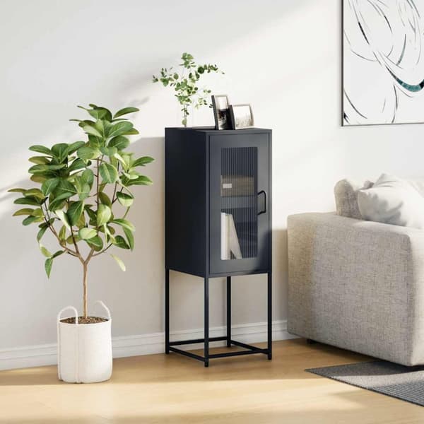 vidaXL skænk 36x39x107 cm koldvalset stål antracitgrå