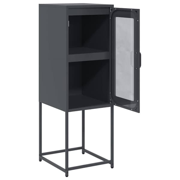 vidaXL skænk 36x39x107 cm koldvalset stål antracitgrå