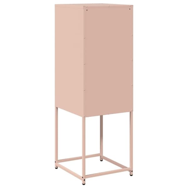vidaXL skab 36x39x107 cm koldvalset stål lyserød