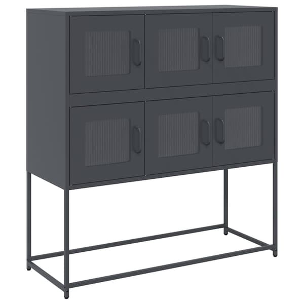 vidaXL Skjenk antrasitt 100,5x39x107 cm kaldvalset stål