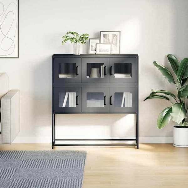 vidaXL Skjenk antrasitt 100,5x39x107 cm kaldvalset stål