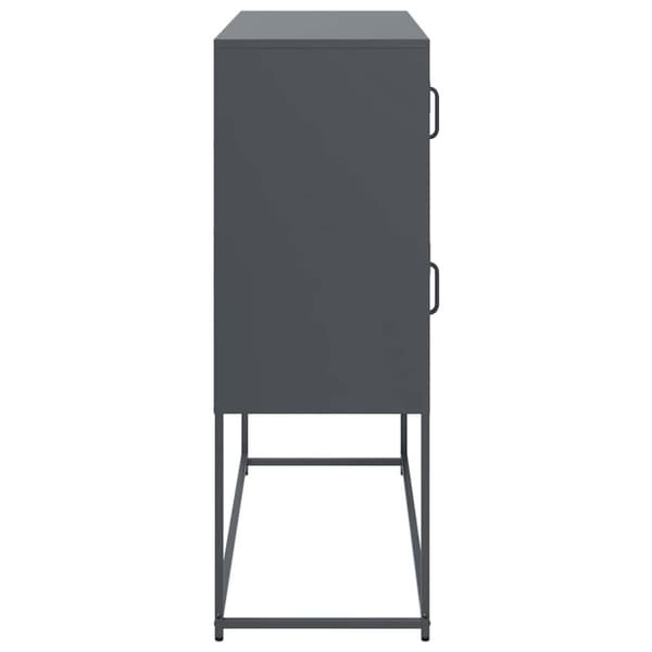 vidaXL Skjenk antrasitt 100,5x39x107 cm kaldvalset stål