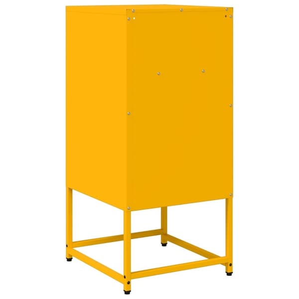 vidaXL sengebord 36x39x78 cm koldvalset stål sennepsgul