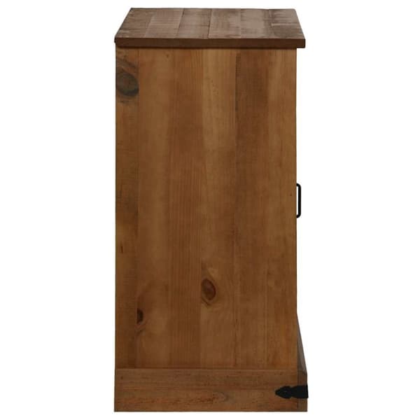 vidaXL skænk HALDEN med skydedør 80x40x80 cm massivt træ