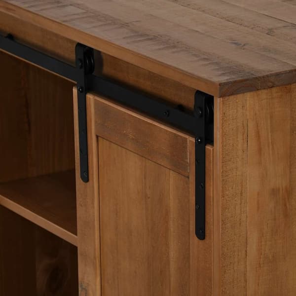 vidaXL skænk HALDEN med skydedør 80x40x80 cm massivt træ