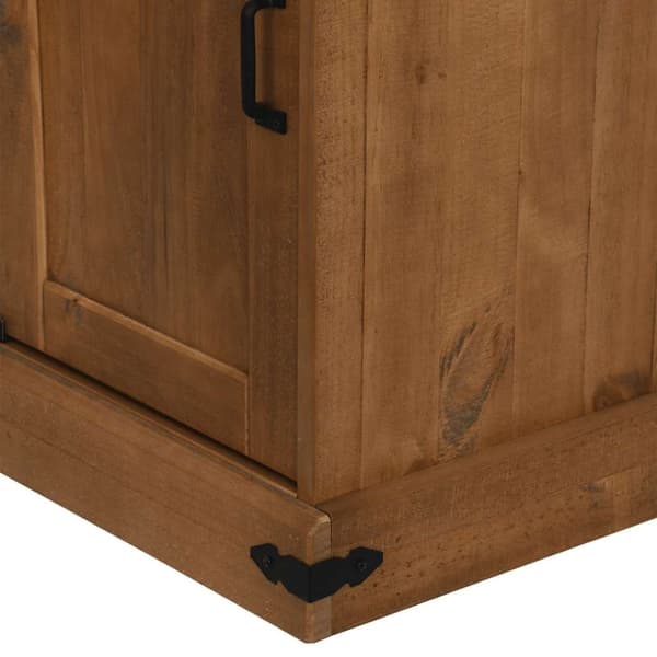 vidaXL skænk HALDEN med skydedør 80x40x80 cm massivt træ