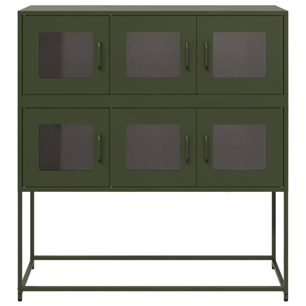 vidaXL Senkki oliivinvihreä 100,5x39x107 cm kylmävalssattu teräs