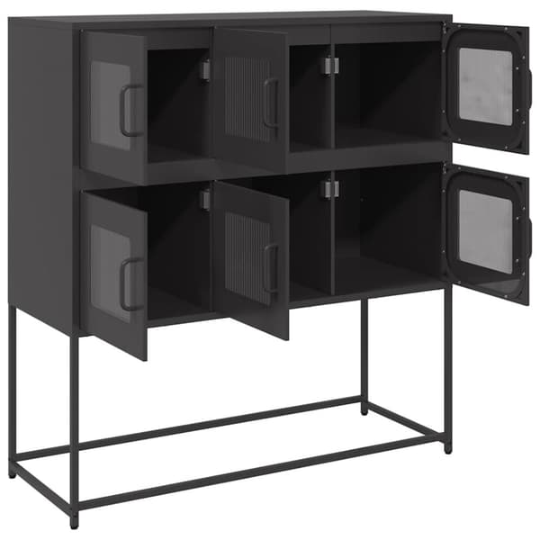 vidaXL Senkki musta 100,5x39x107 cm kylmävalssattu teräs