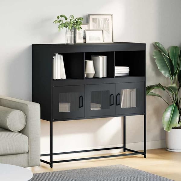 vidaXL Skjenk antrasitt 100,5x39x107 cm kaldvalset stål