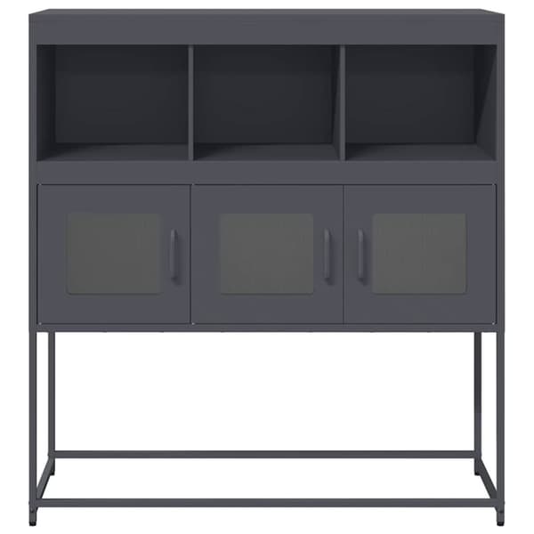 vidaXL Skjenk antrasitt 100,5x39x107 cm kaldvalset stål