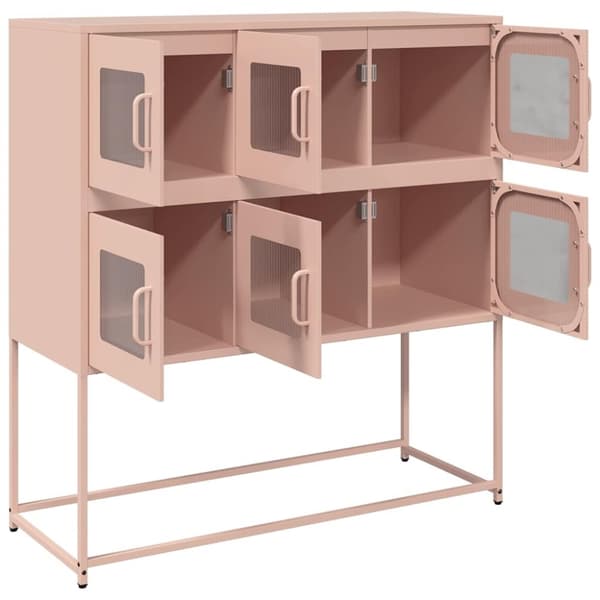 vidaXL Skjenk rosa 100,5x39x107 cm kaldvalset stål