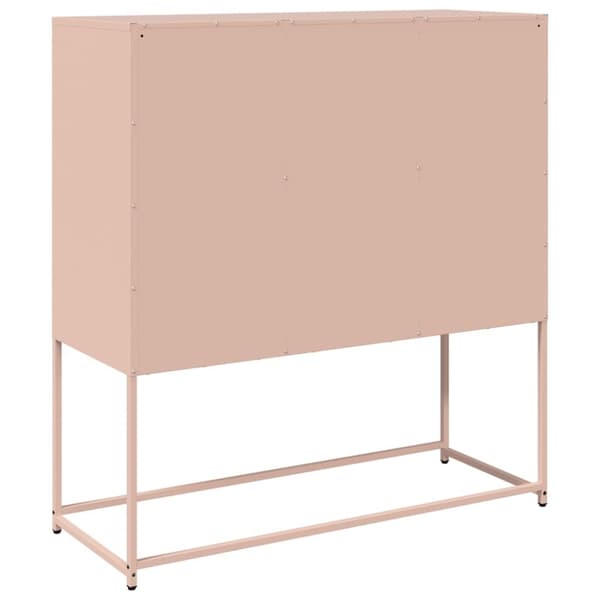 vidaXL Skjenk rosa 100,5x39x107 cm kaldvalset stål