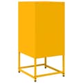 Miniatyrbilde 9 av 11: vidaXL Nattskap Sennep Gul 36x39x78 cm Kaldvalset stål